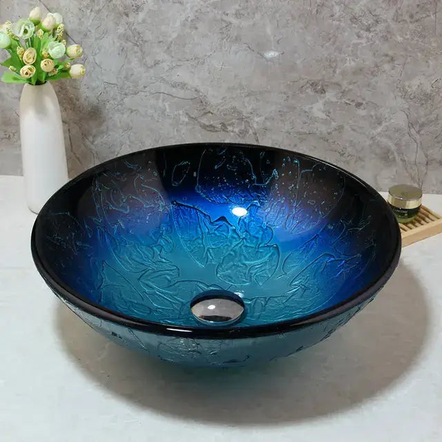 Blue Vortex Basin Set | Wash Basin Set | RayArt®️