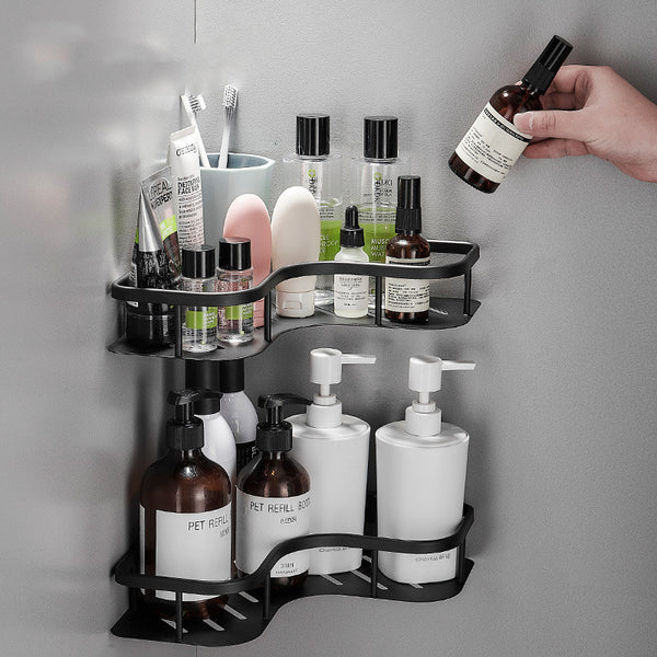 Bathroom Shelves Triangular Toilet Free Perforation Space Aluminum Toilet Toilet Corner Storage Rack