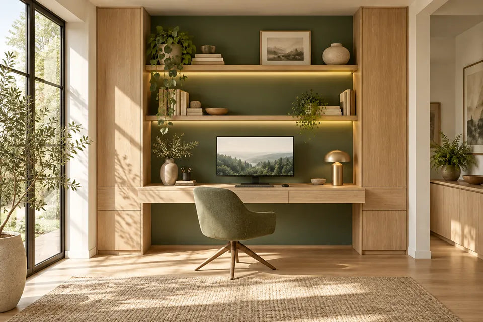 AI-generated concept: office cabinetry and design details